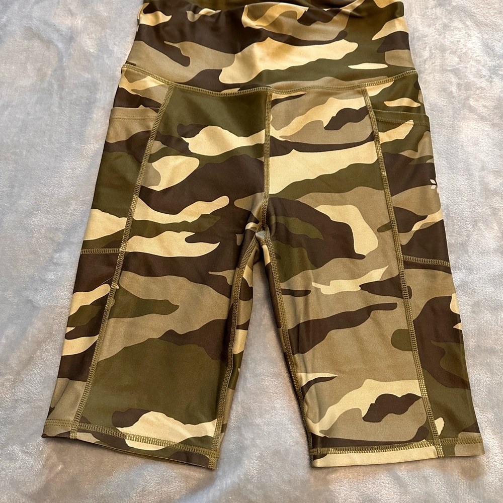 Nine West Camo Print Biker Shorts